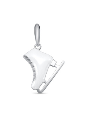 Подвеска серебро 925 пробы, покрытие - родирование, отделка - эмаль, без вставок