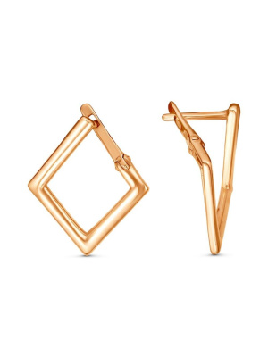 Серьги бижутерия, покрытие - золочение, без вставок