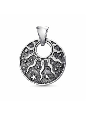 Подвеска серебро 925 пробы, покрытие - оксидирование, без вставок