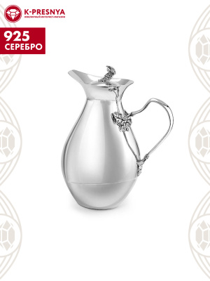 Кувшин серебро 925 пробы, покрытие - оксидирование, без вставок