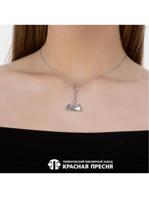 Подвеска бижутерия, покрытие - серебрение с оксидированием, без вставок