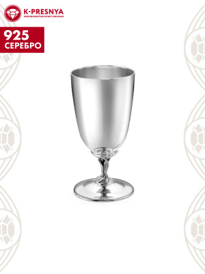 Рюмка серебро 925 пробы, покрытие - оксидирование, без вставок