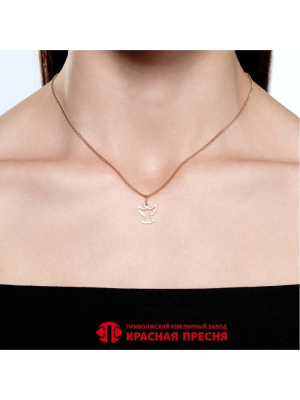 Подвеска серебро 925 пробы, покрытие - золочение, без вставок