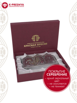 Икона бижутерия, покрытие - серебрение с оксидированием, без вставок