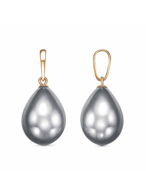 Подвеска бижутерия, покрытие - золочение, вставка - имитация жемчуга