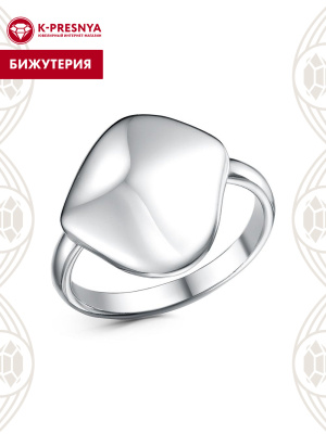 Кольцо бижутерия, покрытие - платинирование, без вставок