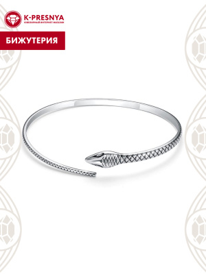 Браслет бижутерия, покрытие - серебрение с оксидированием, без вставок