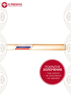 Зажим бижутерия, покрытие - золочение, отделка - эмаль, без вставок