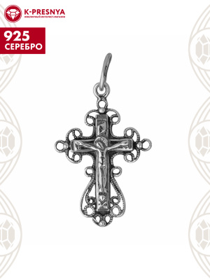 Подвеска серебро 925 пробы, покрытие - оксидирование, без вставок