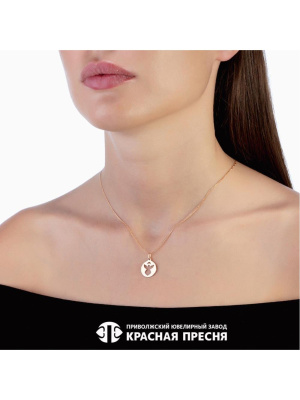 Подвеска серебро 925 пробы, покрытие - золочение, без вставок