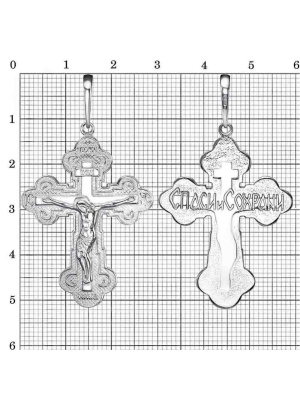 Подвеска серебро 925 пробы, покрытие - родирование, без вставок