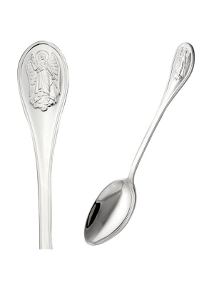 Ложка чайная "ангел-хранитель" серебро 925 пробы, без покрытия, без вставок