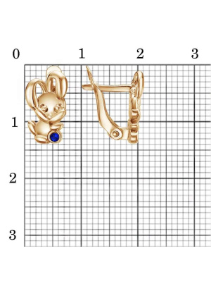 Серьги бижутерия, покрытие - золочение, вставка - стекло ювелирное preciosa