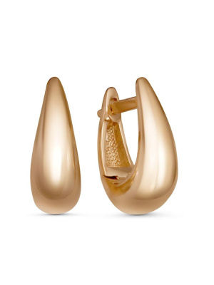 Серьги бижутерия, покрытие - золочение, без вставок