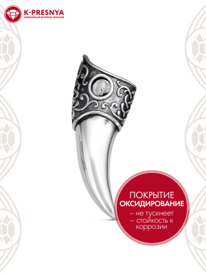 Подвеска серебро 925 пробы, покрытие - оксидирование, без вставок