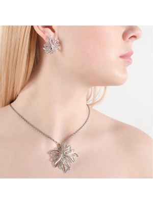 Серьги серебро 925 пробы, покрытие - оксидирование, отделка - алмазная грань, без вставок