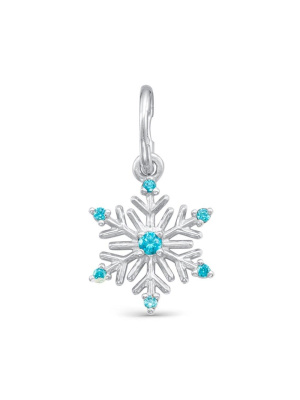 Подвеска серебро 925 пробы, покрытие - родирование, вставка - фианит (недрагоценный камень)