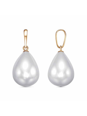 Подвеска бижутерия, покрытие - золочение, вставка - имитация жемчуга