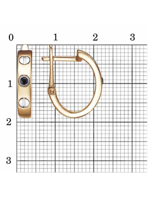 Серьги бижутерия, покрытие - золочение, выборочное родирование, вставка - стекло ювелирное preciosa