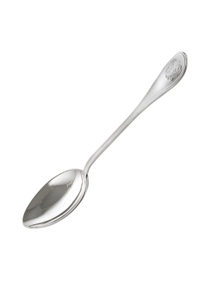 Ложка десертная "отечество" серебро 925 пробы, без покрытия, без вставок