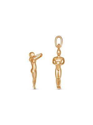 Подвеска серебро 925 пробы, покрытие - золочение, без вставок