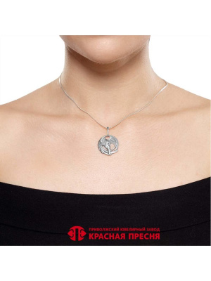 Подвеска серебро 925 пробы, покрытие - оксидирование, без вставок