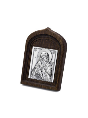 Икона бижутерия, покрытие - серебрение с оксидированием, без вставок