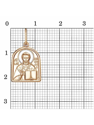 Подвеска "николай чудотворец" серебро 925 пробы, покрытие - золочение, выборочное родирование, без вставок