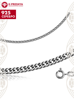 Браслет серебро 925 пробы, покрытие - оксидирование, отделка - алмазная грань, без вставок