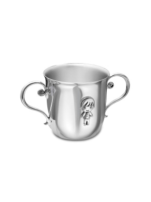 Чашка детская «мальчик» серебро 925 пробы, без покрытия, без вставок