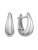 Серьги серебро 925 пробы, покрытие - родирование, без вставок