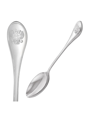 Ложка столовая "отечество" серебро 925 пробы, без покрытия, без вставок