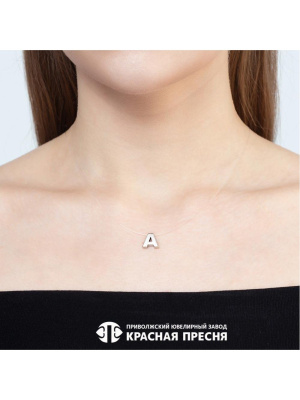 Подвеска серебро 925 пробы, покрытие - платинирование, без вставок