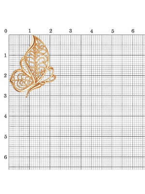 Брошь бижутерия, покрытие - золочение, без вставок