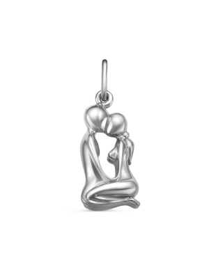 Подвеска бижутерия, покрытие - серебрение с оксидированием, без вставок