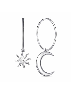 Серьги бижутерия, покрытие - платинирование, без вставок