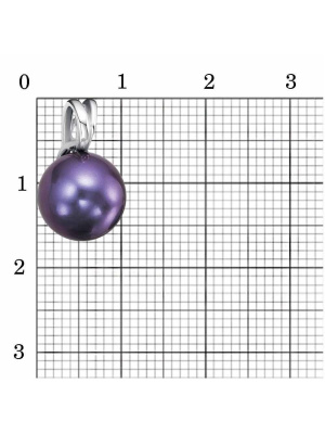 Подвеска серебро 925 пробы, покрытие - родирование, вставка - имитация жемчуга