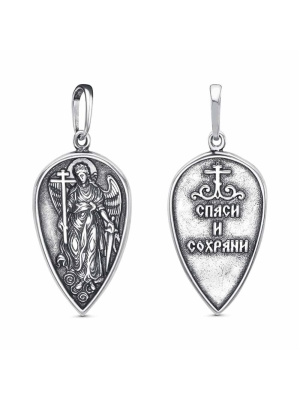 Подвеска бижутерия, покрытие - серебрение с оксидированием, без вставок