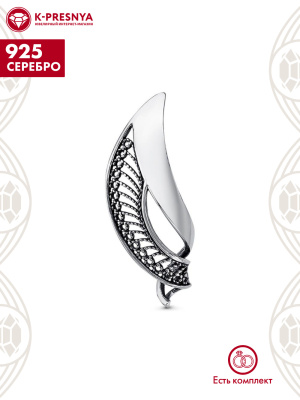 Подвеска серебро 925 пробы, покрытие - оксидирование, без вставок