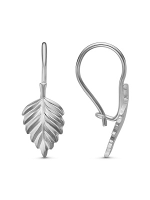 Серьги бижутерия, покрытие - серебрение с оксидированием, без вставок