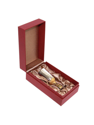 Рюмка серебро 925 пробы, покрытие - оксидирование, выборочное золочение, без вставок