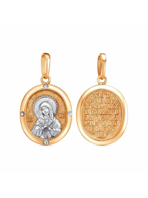 Подвеска бижутерия, покрытие - золочение, выборочное родирование, вставка - стекло ювелирное preciosa