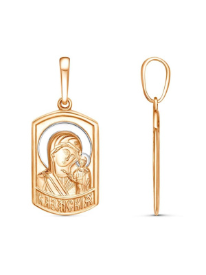 Подвеска бижутерия, покрытие - золочение, выборочное родирование, без вставок