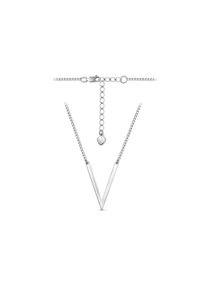 Колье бижутерия, покрытие - серебрение, без вставок