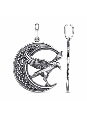 Подвеска серебро 925 пробы, покрытие - оксидирование, без вставок