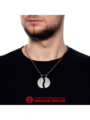 Подвеска серебро 925 пробы, покрытие - оксидирование, без вставок