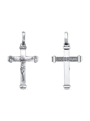 Подвеска бижутерия, покрытие - серебрение с оксидированием, без вставок