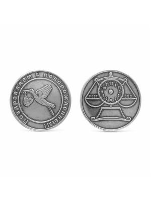 Сувенир серебро 925 пробы, покрытие - оксидирование, без вставок