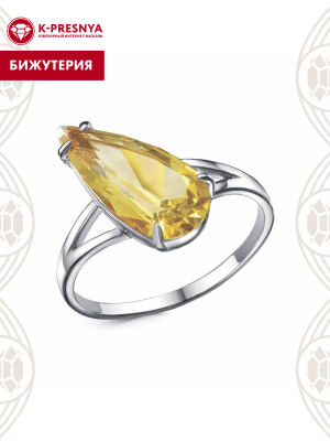 Кольцо бижутерия, покрытие - платинирование, без вставок