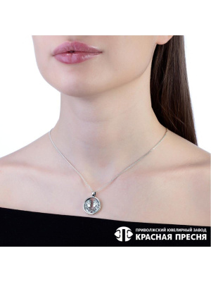 Подвеска "близнецы" серебро 925 пробы, покрытие - оксидирование, без вставок